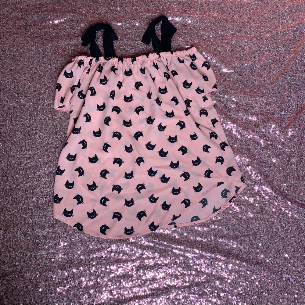 Lily Bleu Pink and Black Cat Patterned Apparel